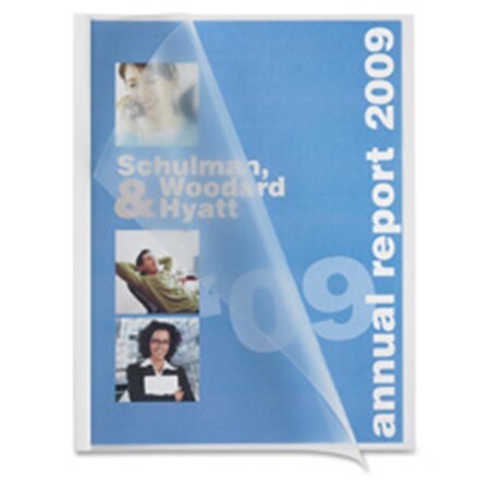 Business Source Report Cover- Poly-.13 in. Capacity- 50-PK- CL Cover-WE Binding BSN78503